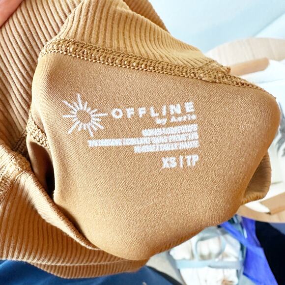 Aerie Offline Burnt Orange High Waited Leggings sz XS - Picture 4 of 5